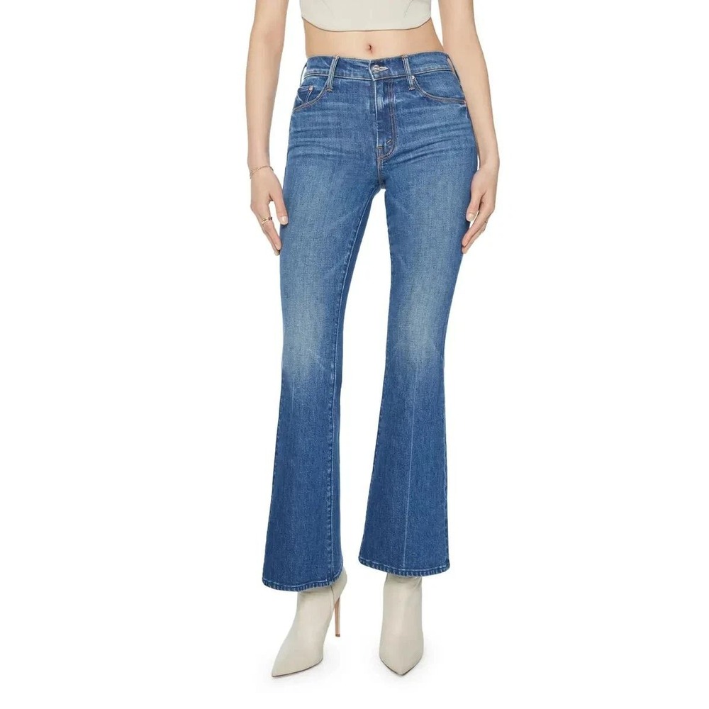 Mother Superior Weekender It's A Small World High Waist Denim Bootcut Size 30‎